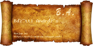 Büttl András névjegykártya